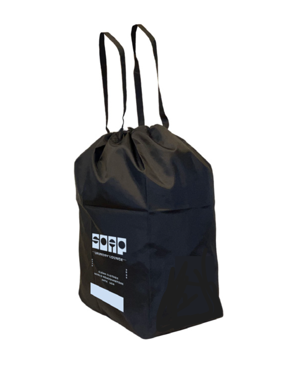 Tall Black Nylon Laundry Bag